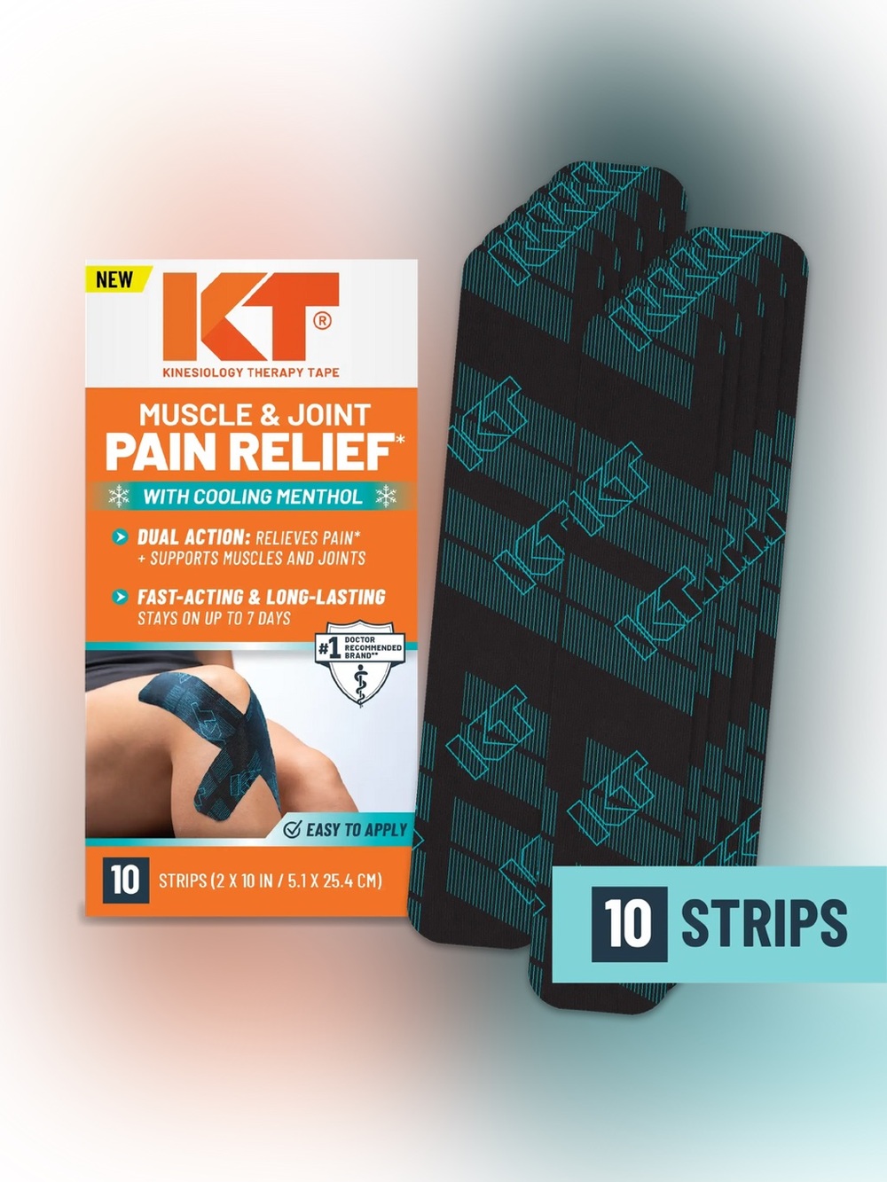 Muscle & Joint Pain Relief Kinesiology Tape - Black/Teal (Unisex)